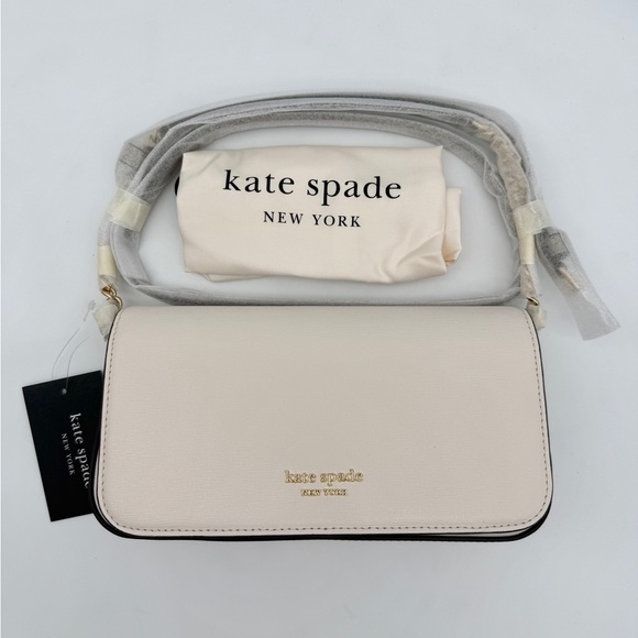 kate spade Handbags - Kate Spade Devin Colorblocked Flap Chain Wallet Timeless Taupe Multi